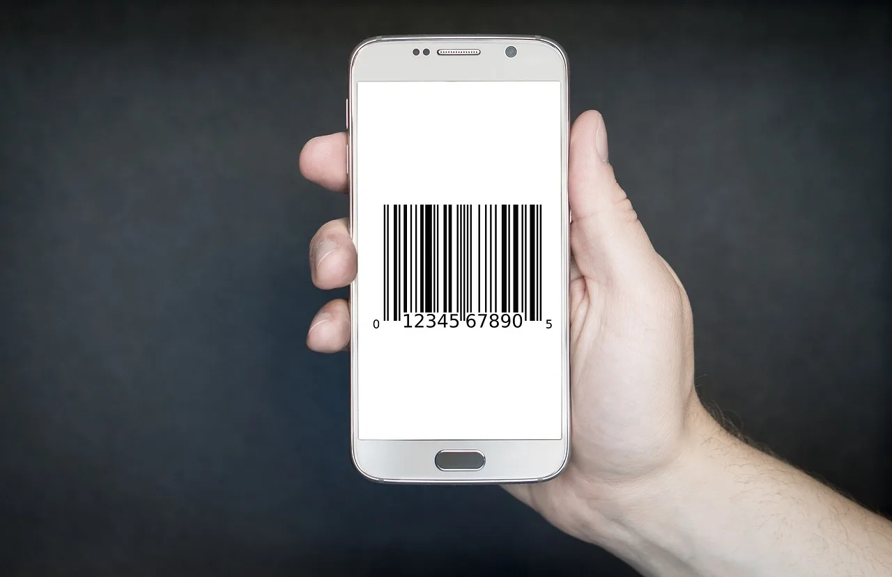 smartphone, bar, koda, kontaktlös, app, teknologi, betalning, checka in, gränssnitt, internet, visa, ansökan, blå telefon, blue mobile, blå-kod, blå kodning, blå smartphone, blå check